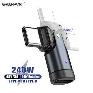 180度弯曲3磁头C型至USBC手机笔记本充电器适配器转换器 - Product Image 5