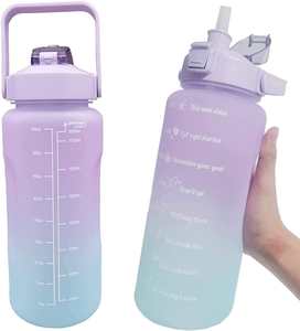 แก้วน้ำพลาสติกพกพา 3-in-1 แบบไล่สี ความจุขนาดใหญ่ ขวดน้ำสำหรับเล่นกีฬา พร้อมหลอดดูด สำหรับผู้ใหญ่ ใช้สำหรับตั้งแคมป์ ผลิตในเวียดนาม - Product Image 1