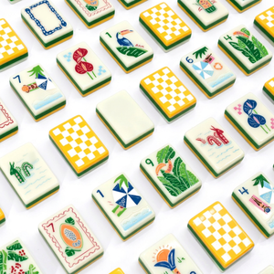 Nuevo Set de Mahjong Americano de Acrílico Personalizado de 3 Capas Miss Catrina 2026, Fichas Amarillas 160 Piezas, Estándar NMJL - Product Image 1