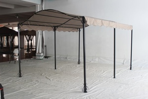 Gazebo de <span class=keywords><strong>jardin</strong></span> <span class=keywords><strong>en</strong></span> <span class=keywords><strong>bois</strong></span> traité sous pression de type naturel avec cadre <span class=keywords><strong>en</strong></span> métal finition enduite de poudre pavillon de pergola - Product Image 2