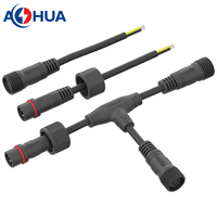 Câble d'extension adaptateur répartiteur en T étanche pour éclairage LED horticole, connecteur 2 broches, solution de faisceau de câbles IP65 IP68, OEM ODM