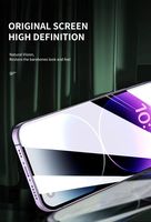 Protection d'écran en verre trempé HD ultra-fin, qualité supérieure AAA, dureté 9H, couverture intégrale, étanche, 3D Radian, transparence 99%