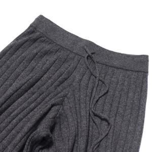 批发100% 羊绒混纺针织女裤新款腰羊绒慢跑裤 - Product Image 2