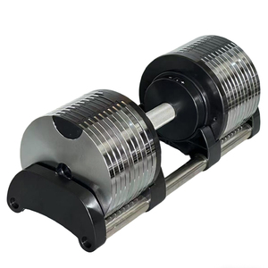 Manubrio Regolabile in Ghisa Colorata WENDY per Uomini e Donne, Manubrio Argento, Regolazione Rapida Tramite Rotazione della Maniglia - Product Image 2