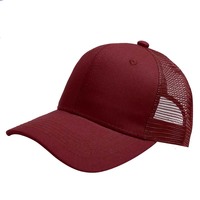 Baseballcap met effen mesh achterkant, aangepaste logo, verstelbare snapback trucker cap voor heren en dames