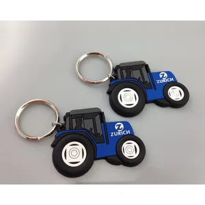 Porte-clés Logo personnalisé OEM ODM, porte-clés imprimé 3d en Pvc souple en caoutchouc gaufré 2d