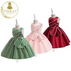 FSMKTZ Popular Formal Flower Girls Dress Baptism Christening Birthday Party Dresses For Kids Children Daily Wear Clothes