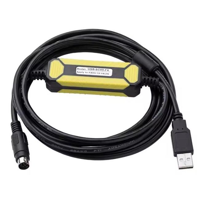 USB-SC09-FX for Mitsubishi PLC Programming Cable Compatible FX-USB-AW Immunity FX2N/FX1N/FX0N/FX0S/FX1S/FX3U