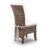Chaise de salle à manger en osier de haute qualité, mobilier de maison avec coussin pour salle à manger de Cirebon indonésie