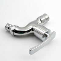 Robinet manuel à structure sphérique chromée en zinc forgé 1/2in de haute qualité pour machines à laver robinets à bille OEM personnalisés