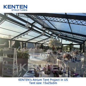 KENTEN, structure de serre de mariage en verre, bâtiment de réception de mariage <span class=keywords><strong>mobile</strong></span> en aluminium noir de luxe, pour la décoration d'événements - Product Image 5