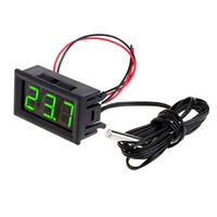 Termometer Digital LED, Sensor suhu acquaried inkubator mobil dalam ruangan luar ruangan, termometer Digital LED arus langsung 5-12v 0.56"