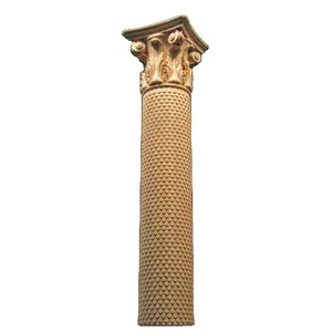 Solid Wood Pillars And Baluster Luxury Stairs Decorative Wood Carved Large Column Wood Roman Newel Post Column Spindle Column