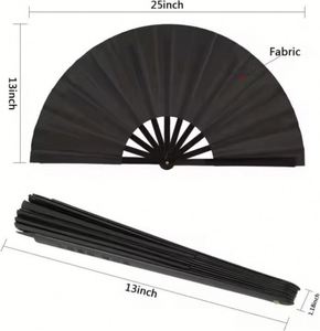 2025 Custom Eco-friendly <b>Large</b> Plastic Ribs Fabric Folding Hand <b>Fans</b> Personalized Painted Logo Plastic Crafts for Personal Use - Product Image 5