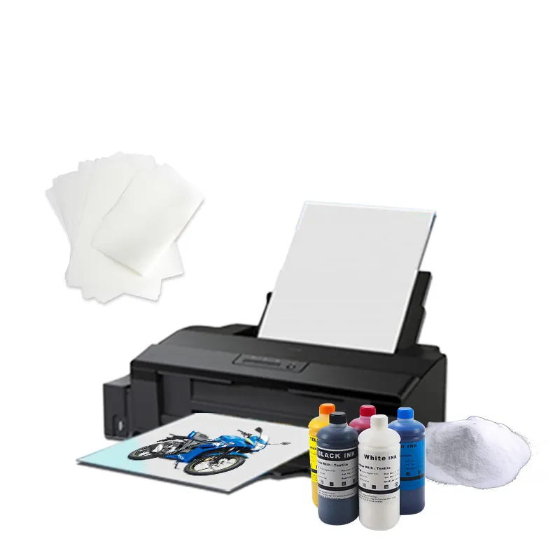 ใหม่ดัดแปลง Dtg 6สีหมึกสีขาว Conversion A3 Plus ขนาด L1800ดิจิตอล Dtf Tshirt Inkjet Printer