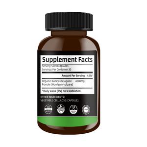 Cápsulas de Pasto de Cebada de Fabricante OEM, Ayuda a Reforzar la Función Inmunitaria para Mujeres y Hombres, 240 Cápsulas, Suplemento de Pasto de Cebada - Product Image 3