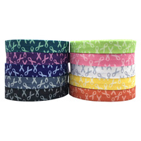 100 yards d'élastique pliable pour la sensibilisation au cancer du sein, ruban rose de 5/8 pouces, élastique FOE pour bandeaux, accessoires pour cheveux DIY
