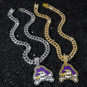 Bán Buôn Cướp Biển Sọ Mặt Dây Chuyền Vô Địch Dây Chuyền Chất Lượng Cao Punk Cá Nhân Cuba Liên Kết Kẽm Hợp Kim Chuỗi Đồ Trang Sức - Product Image 5