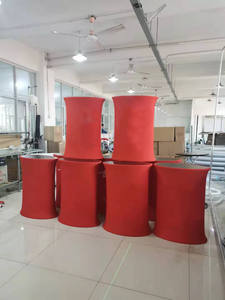 ผ้าอลูมิเนียมแรงตึงป๊อปอัพโต๊ะนิทรรศการบูธโฆษณาโต๊ะโปรโมชั่นเคาน์เตอร์งานแสดงสินค้าที่กําหนดเอง - Product Image 4