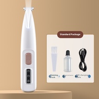 Professioneller Sicherer Geräuscharmer Tierpflege-Haarschneider Wiederaufladbar Wasserdicht LED-Licht Trimmer 2 Breitenklingen für Hunde/Katzen Pfoten Gesicht Ohren