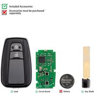 KEYDIY KD TB36-2 pour Toyota pour Lexus Clé Intelligente Universelle à Distance 2 Boutons avec Transpondeur 8A 5 pièces/lot