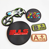 Patch brodé en caoutchouc 3d, 20 pièces, Logo personnalisé, marque chinoise, Pvc, pour vêtements et jeans