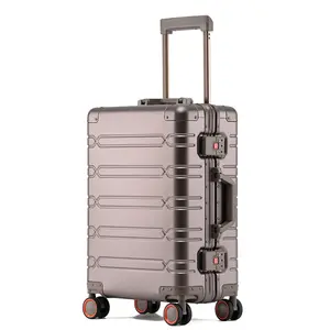 Fashion wear-resistant high-grade aluminum alloy rod box large capacity universal wheel all aluminum magnesium alloy luggage