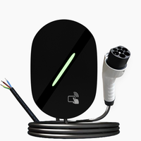 Nouvelle borne de recharge murale intelligente pour véhicules électriques, bande LED intelligente, 32A 7kW 11kW 22kW, charge AC, étanche IP65