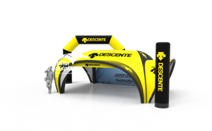 Tentes <span class=keywords><strong>dôme</strong></span> gonflables à imprimé personnalisé, auvent <span class=keywords><strong>de</strong></span> belvédère gonflable gonflable pour course automobile, moto, sport, événement sportif en plein air - Product Image 3