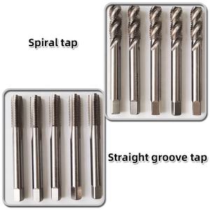 Jeu de tarauds et filières M6 à haute résistance en acier inoxydable, filetage grossier/fin, droite, sans dents manquantes - Product Image 5