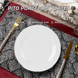 ZF Global Export Ceramic Plate White Porcelain Salad Dinner Plate <b>Set</b> Dishwasher Safe Ceramic <b>Dinnerware</b> for Restaurants - Product Image 2