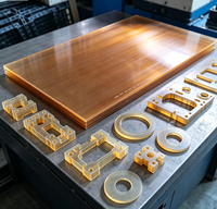 Plaques en plastique technique PEI, directement de l'usine, 170 ° Composants industriels résistants aux hautes températures pour l'électronique médicale