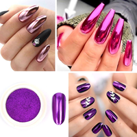 Nouvelles couleurs Neon Mirror Powder Nail Dipping Fine Powder Chrome Pigment pour ongles
