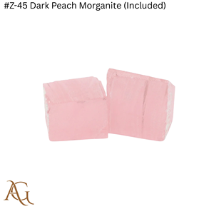 Nano Diamante en Bruto Cultivado en Laboratorio # Morganita Z 45 Color Durazno Oscuro, Gema Sintética, Corte de Gema, Simulada, Creada en Laboratorio, Calibración Nanosital - Product Image 3