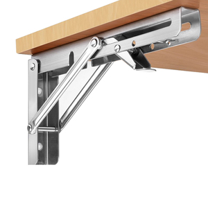 Support mural pliable en acier inoxydable, étagère, cloison, support trépied mobile, cadre de support fixe à angle droit - Product Image 2