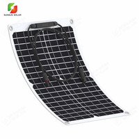 SUNSUN ETFE Halbflexibles Solarmodul 20W 18V 22% Effizienz Leichtgewicht Einfache Installation für 4x4 Camping Netzstromanwendung