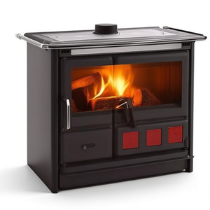 Estufa de Leña Rosa Xxl Vst 16 de Acero Antracita de 10.5 Kw, 107.4x66.9x86.1 Cm, Calefacción por Radiación Natural - Product Image 3