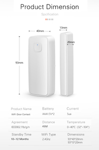 Tuya wifi thông minh cửa và cửa sổ cảm biến không dây liên hệ với Detector cho tự động hóa nhà và hệ thống an ninh không Có hub yêu cầu - Product Image 5