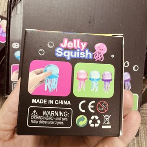 Glittering Jelly Squish <b>Squishy</b> Toy 3 Colors Mixed TPR Maltose Slow Rebounding Fidget Toy for Stress Relief - Product Image 6
