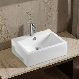 Lavabo à main en céramique rectangle de salle de bain de haute qualité <span class=keywords><strong>pour</strong></span> <span class=keywords><strong>WC</strong></span> d'hôtel - Product Image 2
