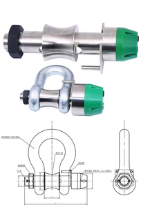 Célula de carga inalámbrica de alta capacidad 50T 85T 120T con grillete para muelles, transportadores y grúas - Product Image 3