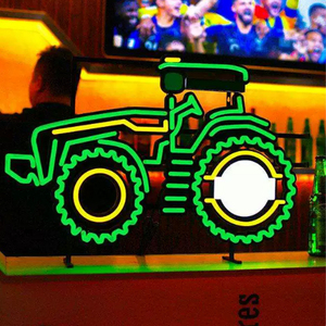 Custom Rectangle Acrylic 6000K Daylight Alert LED Neon <b>Light</b> Signs for Busch <b>Light</b> <b>Letter</b> Tractor Shape Steel Frame - Product Image 2
