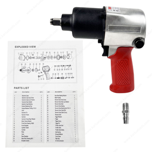 Cờ lê khí nén, đầu vuông, mô-men xoắn cực đại 680N.m, tốc độ tối đa 8000 vòng/phút, dùng sửa chữa ô tô - Product Image 5