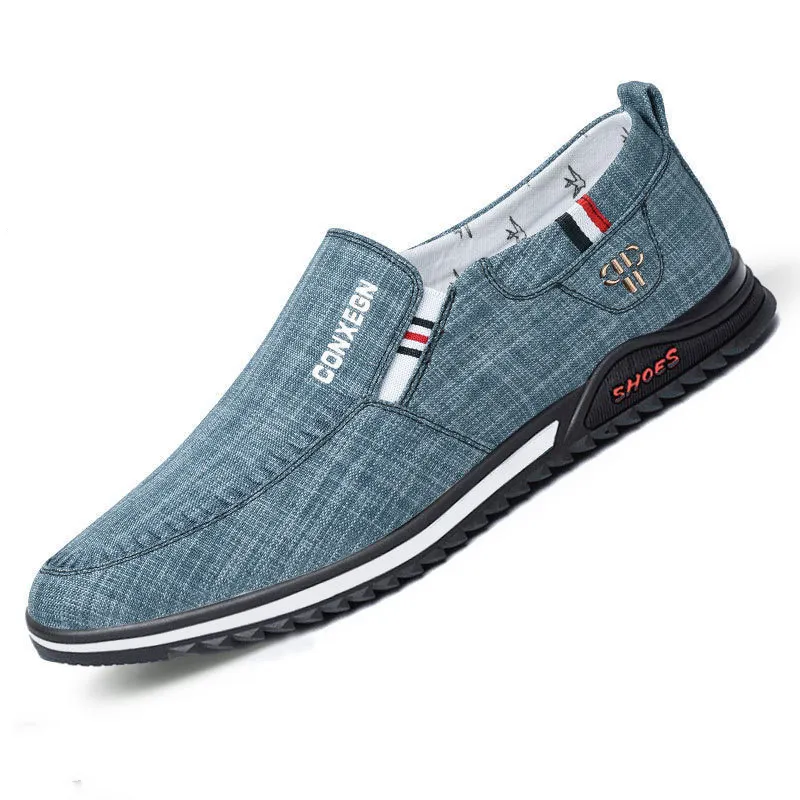 Low Price Wholesale Factory Linen Upper Breathable Walking Style Men's Casual Dress Shoes