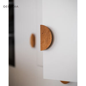 Белые кухонные шкафы из цельного дерева с полукруглой ручкой для дома, Современные Столешницы из спеченного камня, рифленый деревянный кухонный Остров - Product Image 3