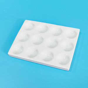 Paleta de pintura de acuarela de cerámica de 6/12 pozos con cubierta Paleta de artista de mezcla de porcelana - Product Image 2