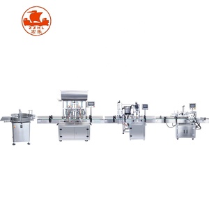 Linea di riempimento automatica di liquido <span class=keywords><strong>e</strong></span> pasta per olio miele liquido per bucato succo di profumo tappatura ed etichettatrice - Product Image 1