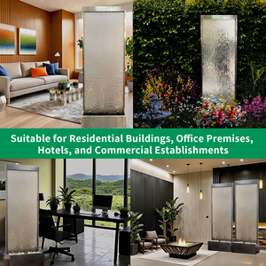 น้ำพุน้ำตกตั้งพร้อมหินและไฟตกแต่งสวนในร่มกลางแจ้งสำหรับสำนักงานบ้านลาน - Product Image 2