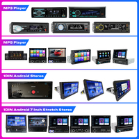 Radio de Coche Android de 6.9/7/9/10/10.33 Pulgadas 1 Din con Pantalla Táctil Extensible, Reproductor de MP3, MP5, Multimedia, Reproductor de DVD para Coche, Estéreo