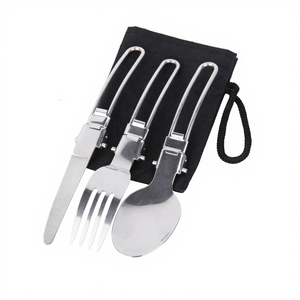 Conjunto de Talheres para <span class=keywords><strong>Camping</strong></span> STARCAMP, Faca, Garfo, Colher e Hashis Portáteis de Aço Inoxidável Ultralight - Product Image 2
